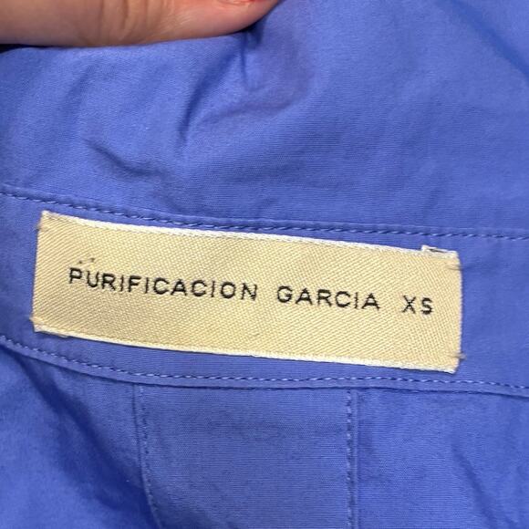 Purificacion Garcia Blue Trapeze Shirt Midi Dress XS - Picture 4 of 7